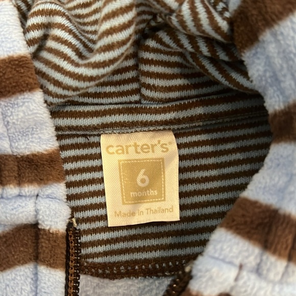 Like new car size 6 month zip fleece hoodie and fleece pants - Picture 3 of 6